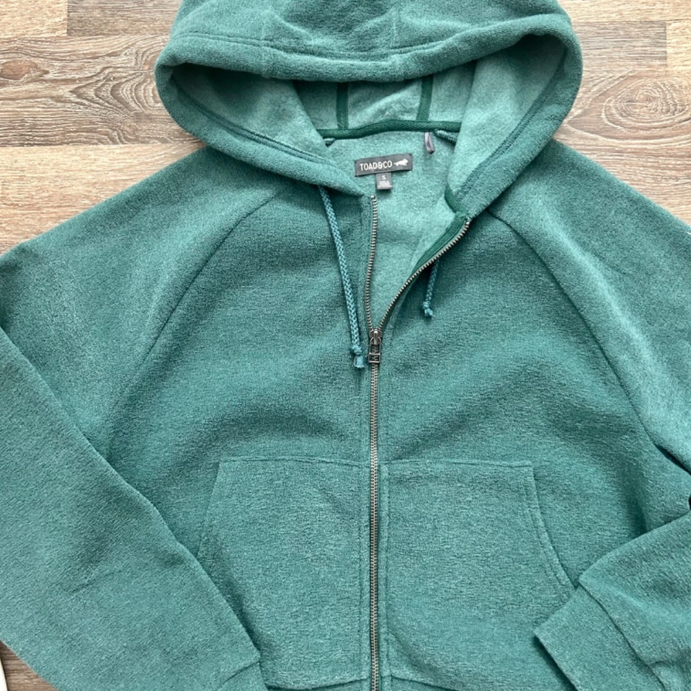 Toad & Co Women’s Whitney Terry Zip Hoodie Sz Small 4-6 color Jasper - Picture 3 of 8